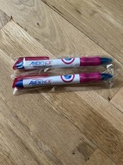 AMBIEN CR Drug Rep Pharmaceutical Promo Advertising PEN Chubby Wide Lot of 2
