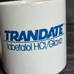 Vintage Trandate Labetalol HCl Glaxo Pharmaceutical Advertising Coffee Mug