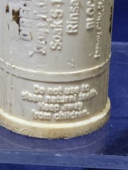 Vtg Polident Tablets Plastic Tube Container Metal Cap Empty 15ct Travel Case