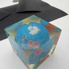 Vintage Glaxo Roche Pharmaceutical Acrylic Globe Paperweight See Details