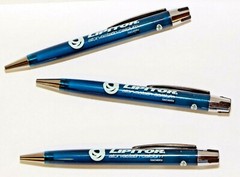 Drug Rep Pens 3 ( Lipitor ) Translucent Blues Metal and Plastic New