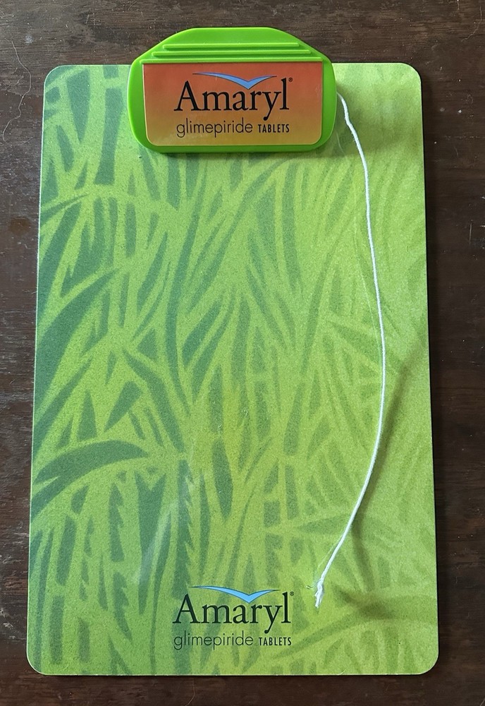 Amaryl Glimepiride Tablets Pharmaceutical Promotional Collectible Clipboard