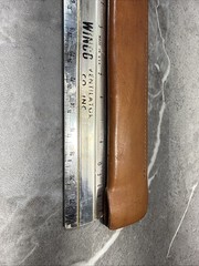 Vintage Metal Medical Advertising WINCO Venilator Co Ruler W/ Leather Pouch