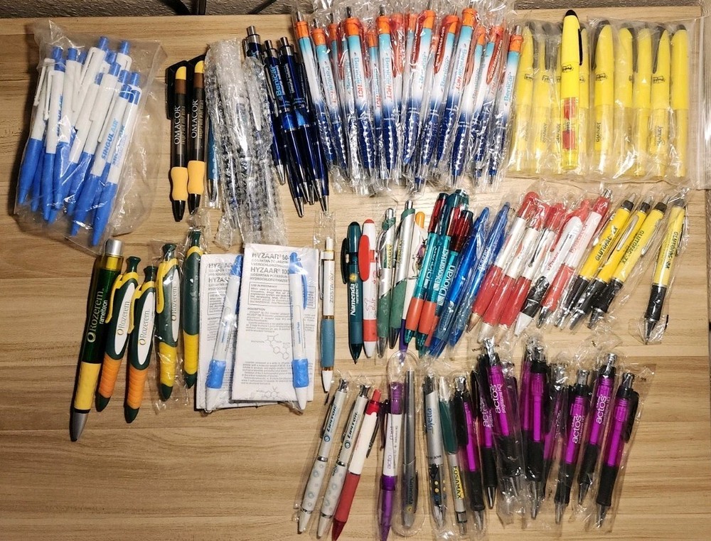Pharmacy Promo Pen Lot Collection – Includes 4+ Pounds Of Unique Pens (Read)