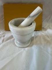 Vintage Italian Marble Mortar and Pestle 4″ x 4″ 1960’s