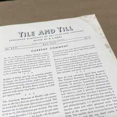 Tile And Till Magazine Eli Lilly And Company May 1940 Indianapolis Indiana