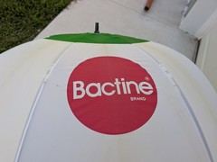 Vintage Bactine Pharmaceutical Umbrella Plastic Handle Miles Labs Advertising