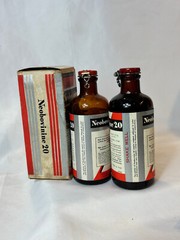 Vtg Neobovinine 20 Liver Concentrate Preparation Bottles With a Box