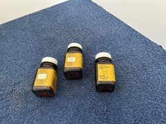 Vintage Pharmacy 3 Manufacturer glass brown bottles Zaroxolyn 2.5, 5 and 10mg