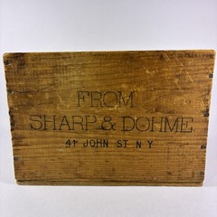 RARE Antique Sharp & Dohme Large Wooden Crate Box Pharmaceutical John St NY