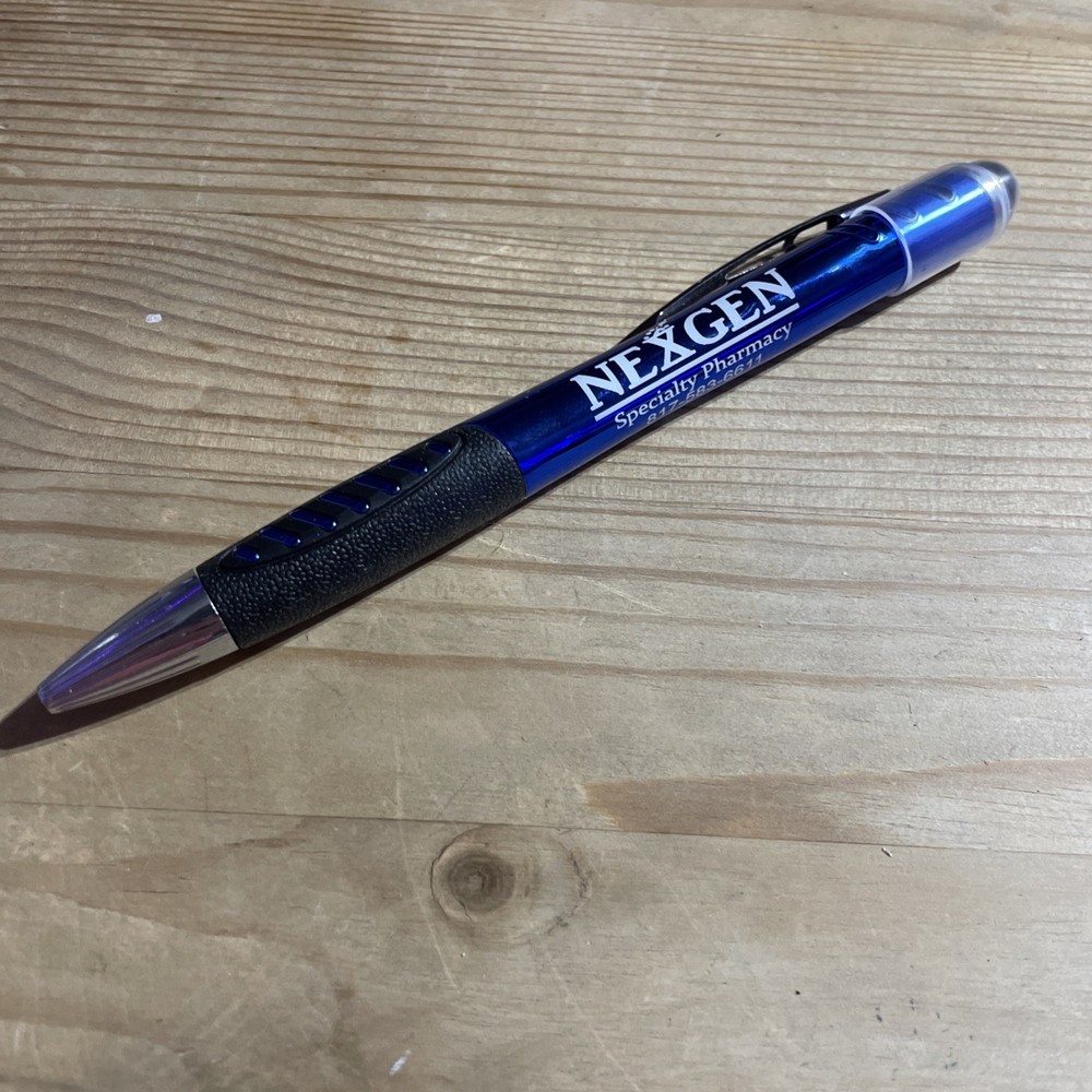 NexGen Specialty Pharmacy Medical Drug Rep Pen Blue Silver Black Sample