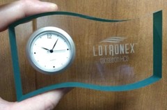 Clear Desk Clock Pharmaceutical Advertisement LOTRONEX alostron HCl Vintage