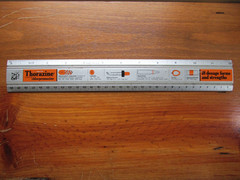 VINTAGE 1960s SKF THORAZINE ANTIPSYCHOTIC MEDICATION ADVERTISING METAL 12″ RULER