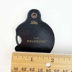 Libby Pocket Magnifier Pharmaceutical Drug Rep Haldrone Cordrane Promo Ad Black