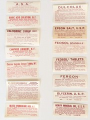 Vintage Pharmacy Apothecary Bottle Labels NOS 1950-60’s (Lot of 38 as pictured)