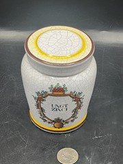 Vintage Apothecary Jar Herr Keramik „Unct Zinci“. Germany *READ *