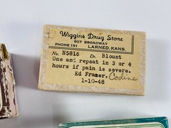 Lot (x4) Wiggins Drug Store 40s 50s Pill Medicine Boxes Codine Larned KS kansas