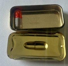 Lilly Pharmaceutical Darvon-65 Compound Pulvule Sample Tin with 1 Pulvule Inside