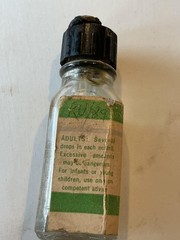 Vintage Silverfin Nasal Drops Bottle 1/2 Ounce Burrough Bros Baltimore USA