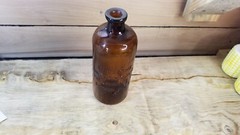 Vintage Brown Chemical Bottle LIQUOZONE MFD. BY THE LIQUOZONE CO. CHICAGO US