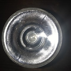 1940’s Mortar Pestle Clear Glass Beaker Apothecary Etched Footed Spout Mixology