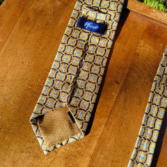 Pfizer Neck Tie Silk Blue Pill Yellow Men’s Necktie Pharmaceutical Gift
