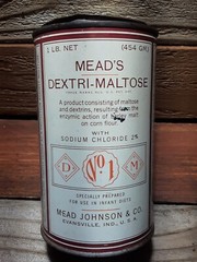 Mead’s Dextri-Maltose Advertising Tin Vtg Baby Formula 1lb. Infant Diet Pharmacy