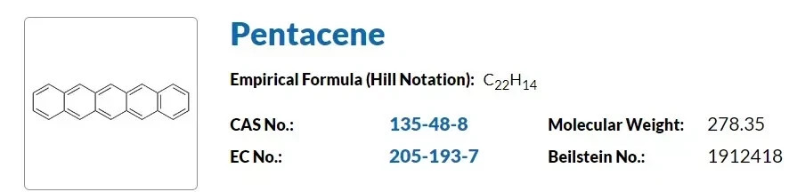 Pentacene Aldrich periodic table Element Collection CAS 135-48-8