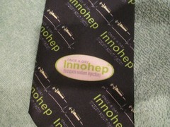 DuPont Pharma necktie with Innohep design 100% silk made in USA RARE promo item