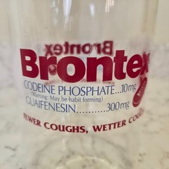 Pharmaceutical Advertising Glass Apothecary Jar Drug Rep Brontex Codeine Sched 3