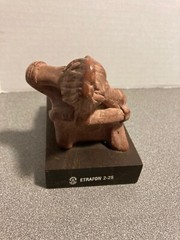 Etraphon Drugs Clay Advertising „Portrait of Anxiety/Depression“ Statue on Wood