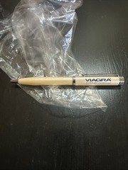 Metallic Gold Viagra Drug Rep Pharmaceutical Promo Advertising Metal Pen 1998