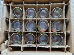 Never used: 12 K-LOR Fruit Tumblers Glasses Physician’s sample promotion in box