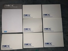 Prozac Post-its & Notepad. 8 Items. Shelf/storage Wear. Pharmaceutical Adv