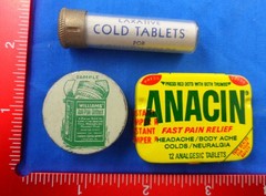 Vintage Medicine Tins Lot of 3 – Williams Ointment Sample; Standard Drug Tablets