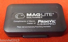 New VERY RARE – DRUG REP Prinivil Lisinopril Mag-Lite Solitaire Flashlight Merck