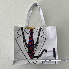 VTG Esgic Codene Capsule Medicine Pharmaceutical Swag Promo Ad Canvas Tote Bag