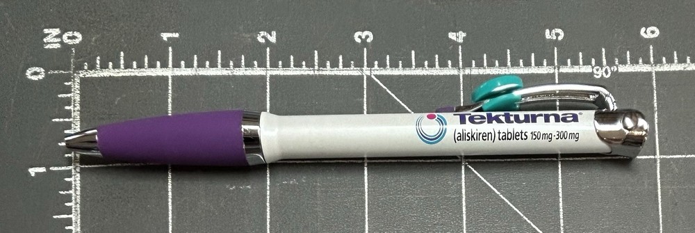 Tekturna Ballpoint Pen Novartis Aliskiren Pharmaceutical Promotional Advertising