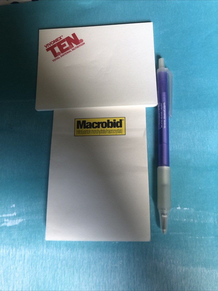 Vintage Drug Rep Pharmaceutical Promo Medical Ad Tablet Post It Note X 2 Vivonex