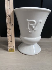 Vintage Antique Pharmacy Mortar Display RX White Ceramic