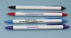 Lot of 4 BIC PENS Drug Rep Pharmaceutical Promo Asacol Salagen Vancenase Zantac