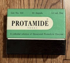 Vintage Protamide Empty Box Set – 10 Nested Apothecary Medical Display Props NOS