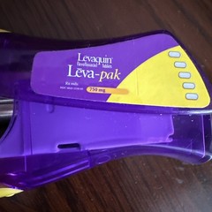 Levaquin Leva-pak collectible purple and yellow stapler EUC