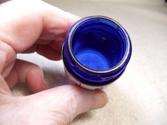 Vintage MAZON Blue Glass Psoriasis Ointment Jar – Thayer Laboratories (USA)