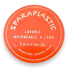 French Apothecary Tin Lid Orange Celluloid Empty Sparadrap Medical Vintage