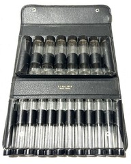 Vintage A.J. Gallaber Glass Vial Salesman Sample Kit Case Phila PA Apothecary