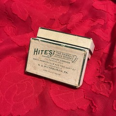 HITES DRUG STORE ~ Pittsburgh PA …Vintage 1946 Drug Store Prescription Pill Box