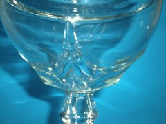 Antique Apothecary Jar Footed glass Candy Container Dish vtg