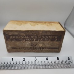 PARKE DAVIS Adrenalin Vaporizer Vintage Glass Medical Device with Box Rare