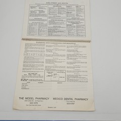 VTG 1989 Valu•Rite Calendar MODESTO, CA The Model Pharmacy Medico Dental COUPONS